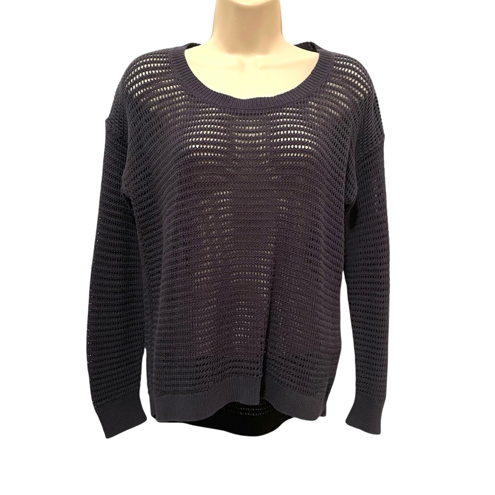 Madewell Navy Blue Sweater Open Weave 100% Cotton Never Worn Size Small